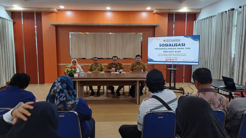 Dinas Perikanan Melaksanakan Kegiatan Sosialisasi Penanggulangan Hama dan Penyakit